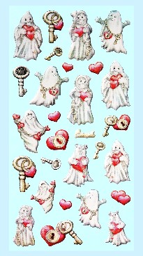 Softy Stickers bunt, Lustige Gespenster